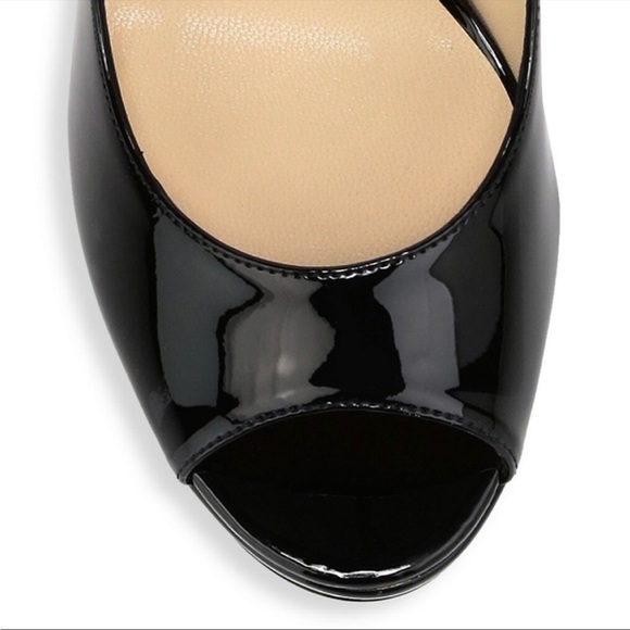 Jimmy Choo Nova Platform Peep Toe Sling Back Heels - Picture 3 of 11